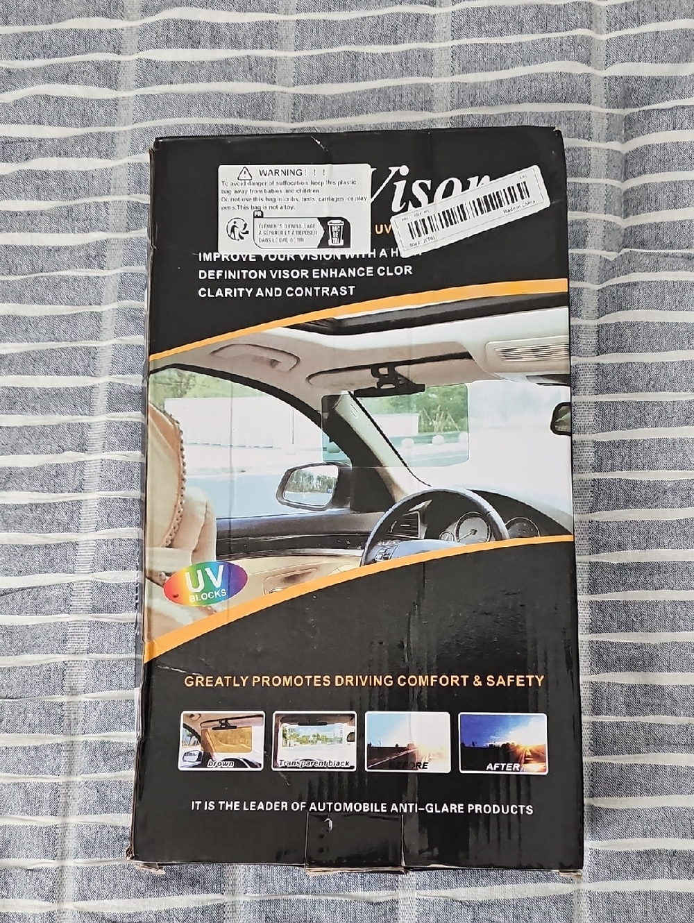 UV Visor Anti-Glare Sun Shade - Black